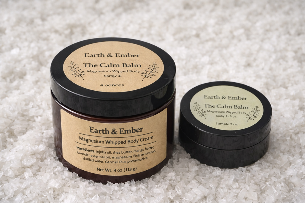 Calm Balm Magnesium Whipped Body Lotion Nourishing Relaxing Handmade Body Cream