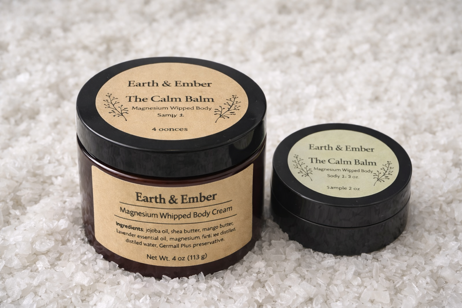Calm Balm Magnesium Whipped Body Lotion Nourishing Relaxing Handmade Body Cream