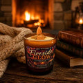 Fireside Glow Candle: Toasted Marshmallow, Smoky Vanilla, Wood Wick