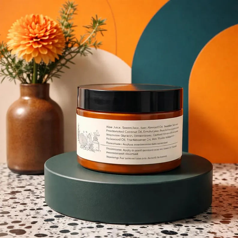 Lightweight Tallow Face Cream: Rosewood, Frankincense, Myrrh Daily Moisturizer
