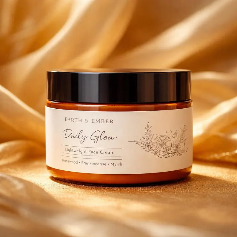 Lightweight Tallow Face Cream: Rosewood, Frankincense, Myrrh Daily Moisturizer