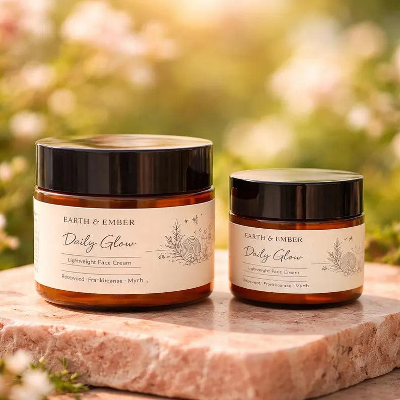 Lightweight Tallow Face Cream: Rosewood, Frankincense, Myrrh Daily Moisturizer