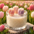 Tulip Time Candle – 16 oz Coconut Apricot Wax, Hand-Poured Floral Home Fragrance