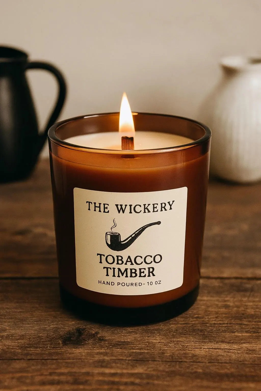 Tobacco Timber | Hand-Poured Candle – Smoked Woods, Sweet Tobacco & Warm Amber