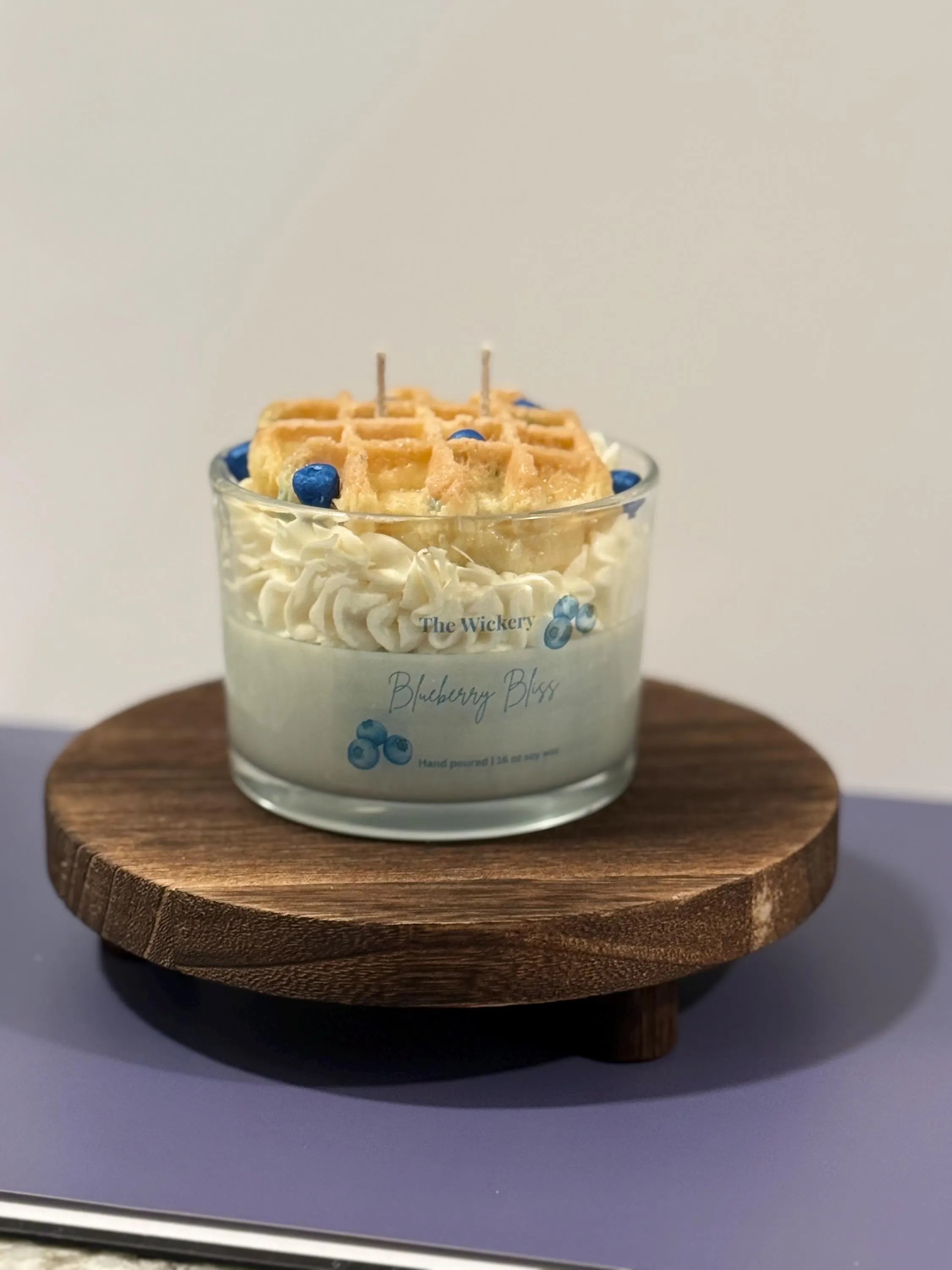 Blueberry Muffin Scented Candle: Hand-Poured Soy Coconut Wax