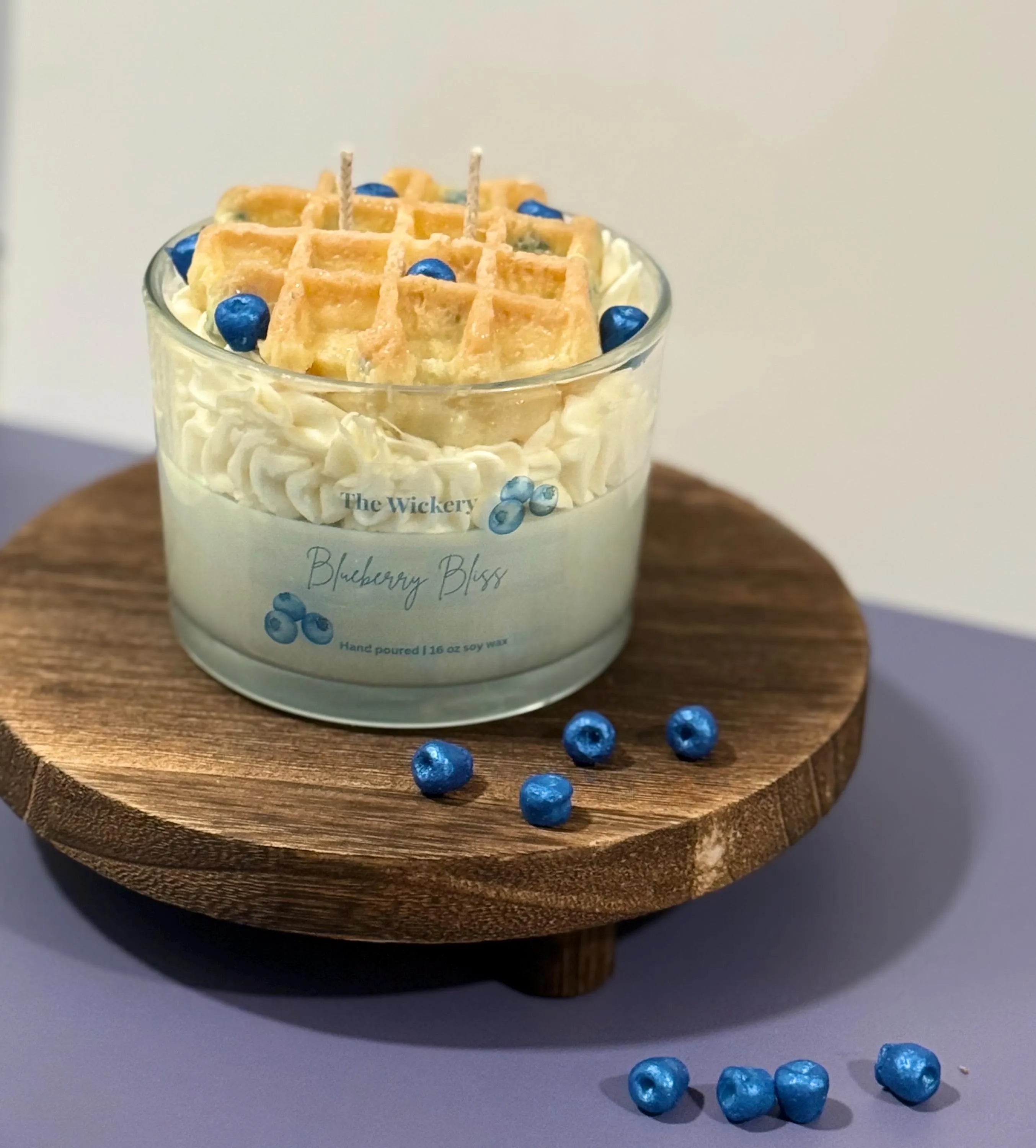Blueberry Muffin Scented Candle: Hand-Poured Soy Coconut Wax
