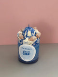 Birthday Cake Candle: Hand-Poured Dessert Candle with Whipped Wax Topping