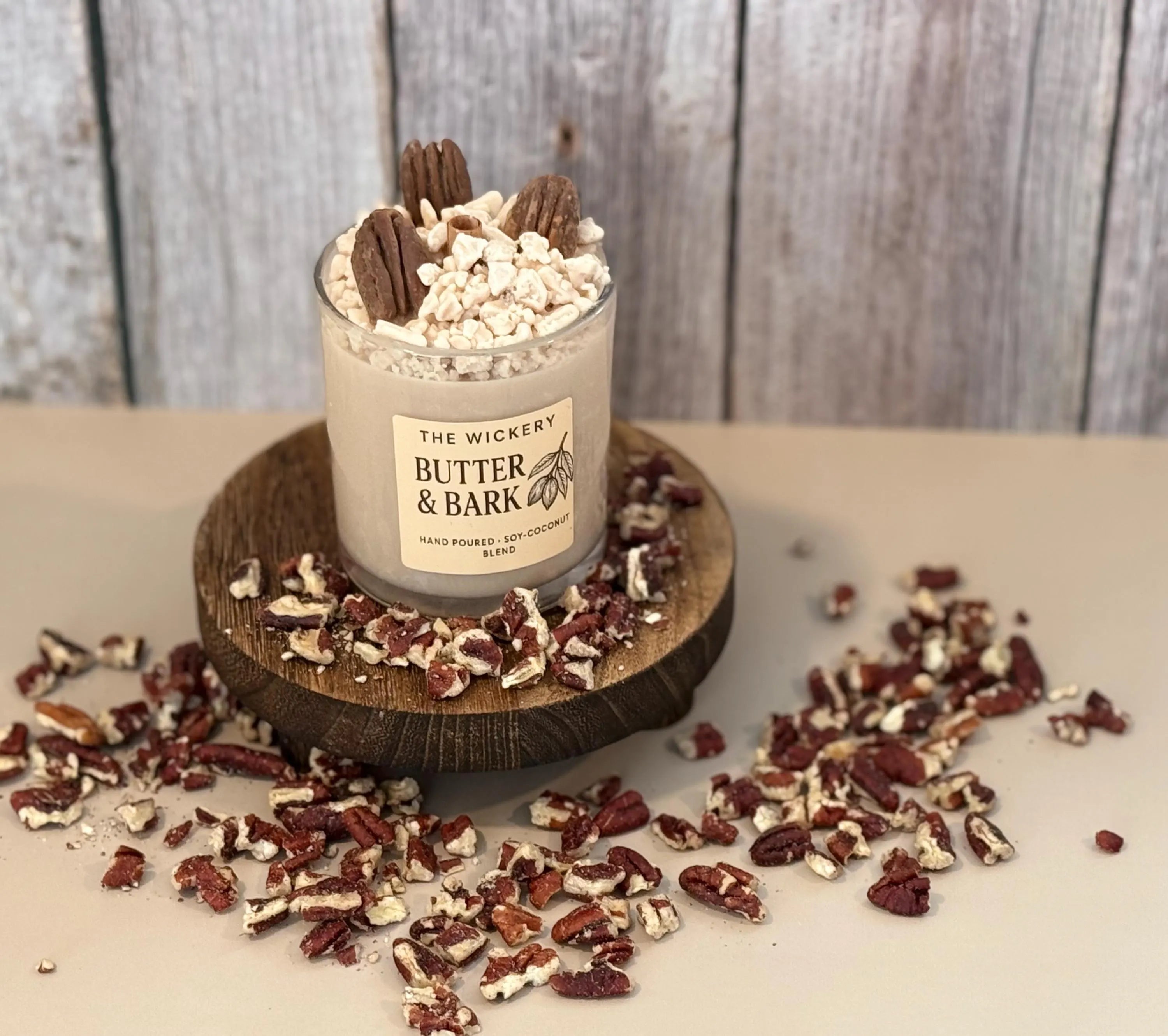 Pecan Maple Candle: Hand-Poured Soy Coconut Wax - 10 oz