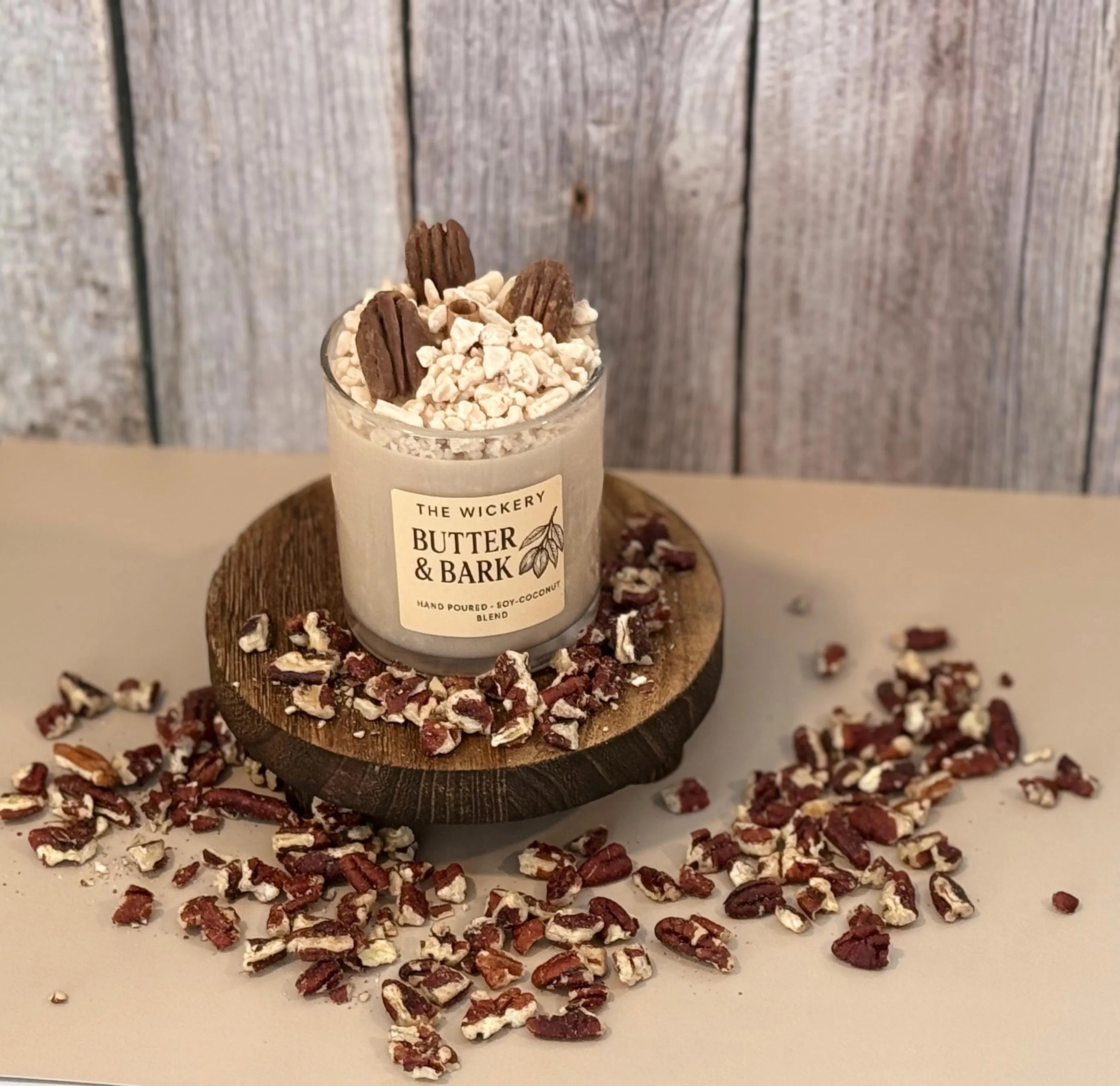Pecan Maple Candle: Hand-Poured Soy Coconut Wax - 10 oz