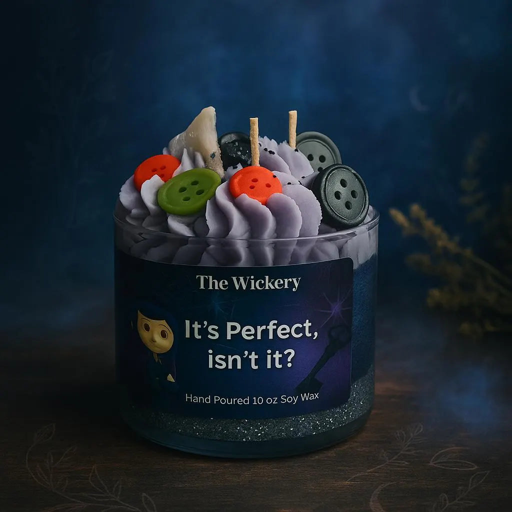 Coraline Inspired  Candle | Caramel Apple Vanilla Scented Soy Candle