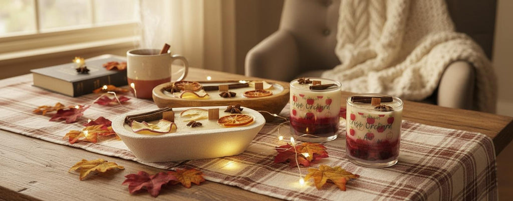Crisp Orchard Air Candle Collection Mulled Cider Cinnamon and Sandalwood Comfort