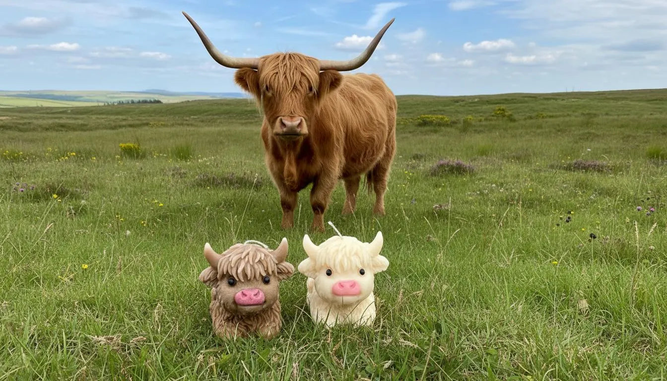 Highland Cow Candle | Custom Scent, Hand Poured Soy Candle