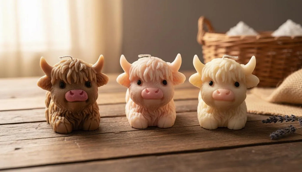 Highland Cow Candle | Custom Scent, Hand Poured Soy Candle