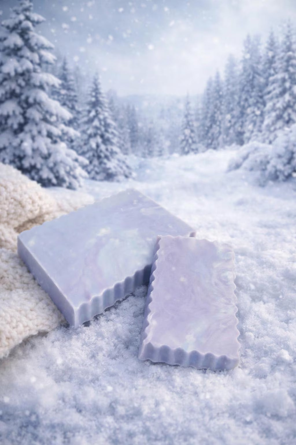 Knit & Chill Goat Milk Soap | Cozy Fresh Scent | Artisan Swirl Soap | 8 oz Bar or 4 oz Sample