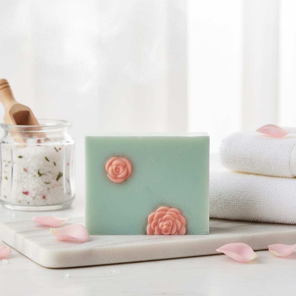 The Petals & Dew Soap Floral Goat Milk Soap Sweet Pea, White Tea and cucumber, Jasmine