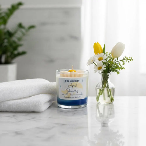 April Showers Spring Candle Clean Fresh Rain Floral Scent Hand Poured Soy Candle