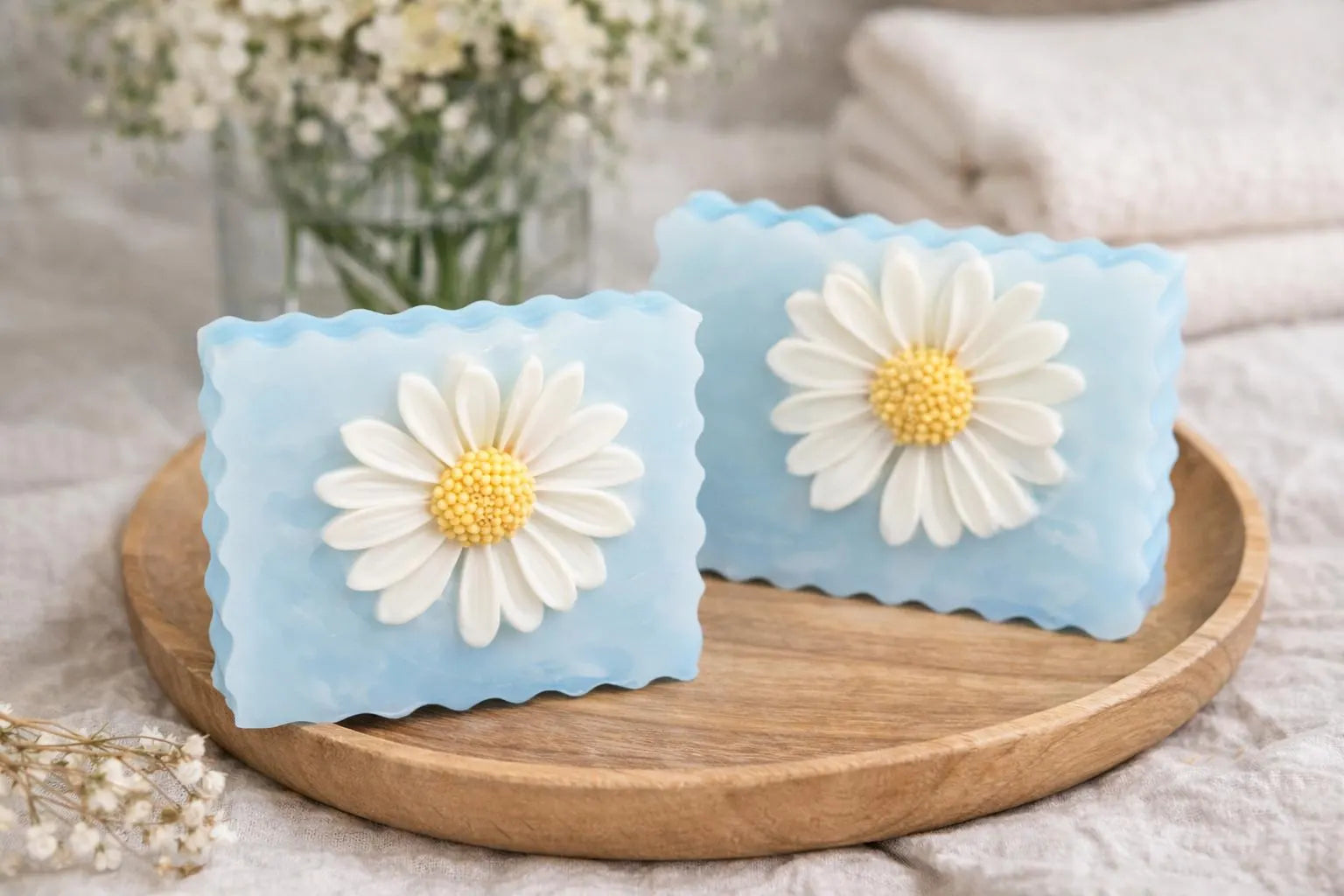 April’s Showers Goat Milk Soap | Fresh Rain Scent with Green & Floral Notes | Moisturizing Vitamin E + Mica | Spa-Fresh Bar Soap