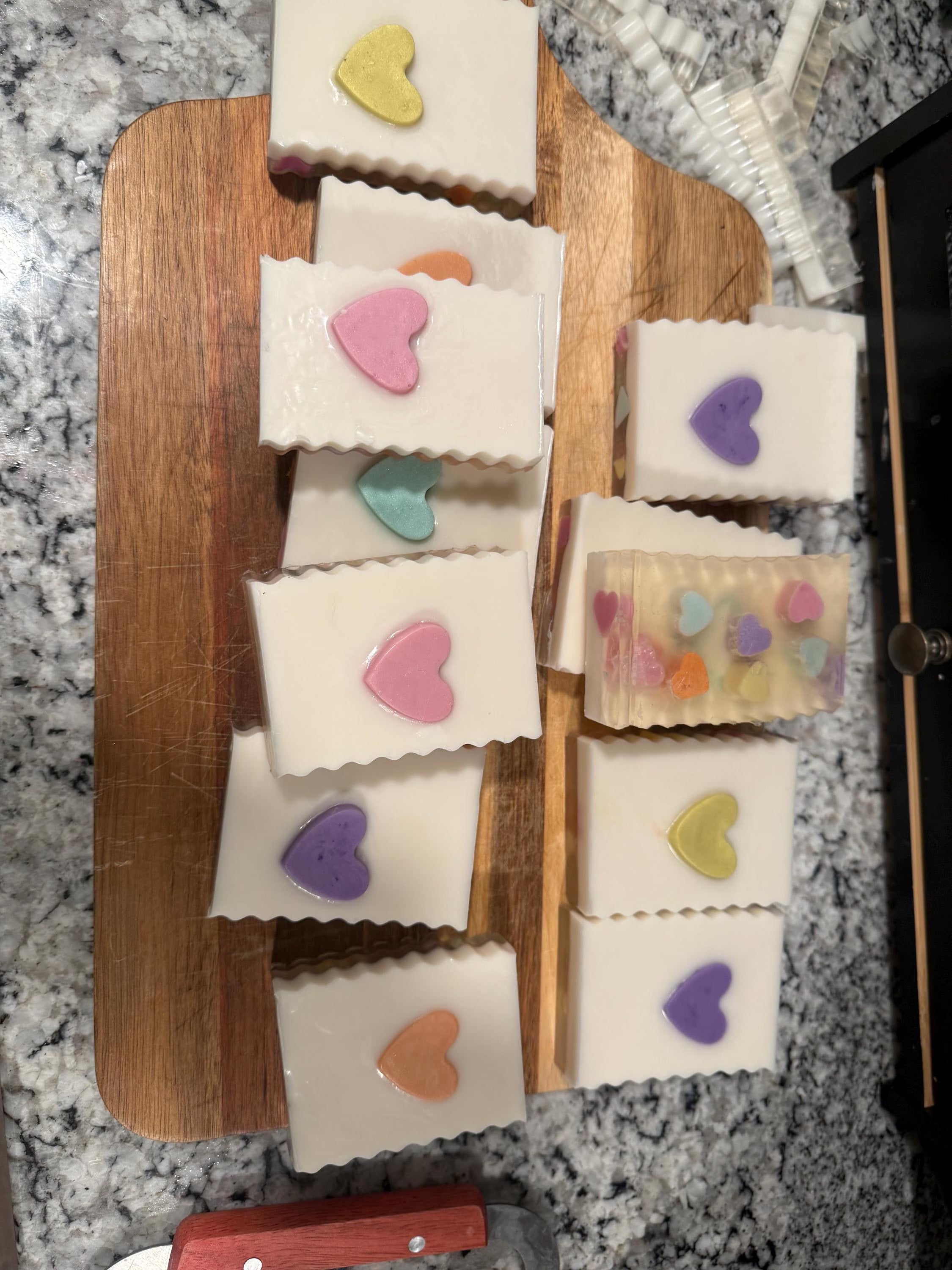 Conversation Heart Soap | Blueberry Peach Valentine's Gift