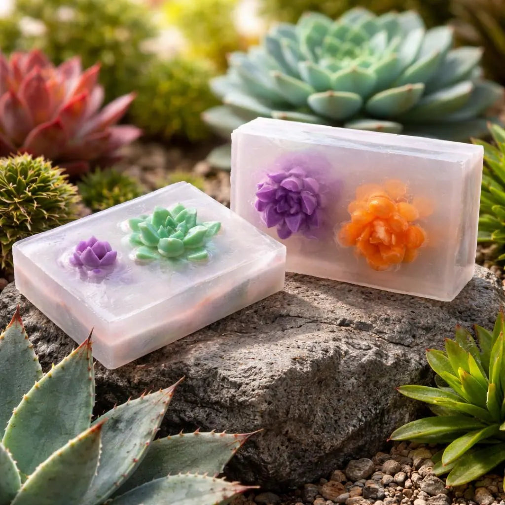 Melt Pour Goat Milk Soap with Succulent Embeds – Desert Garden Bar
