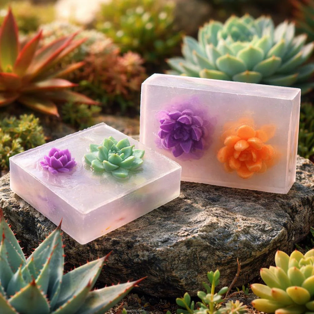 Melt Pour Goat Milk Soap with Succulent Embeds – Desert Garden Bar