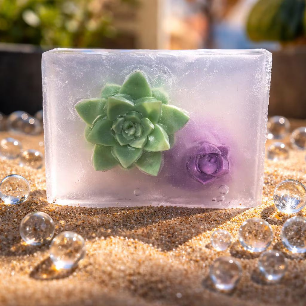 Melt Pour Goat Milk Soap with Succulent Embeds – Desert Garden Bar