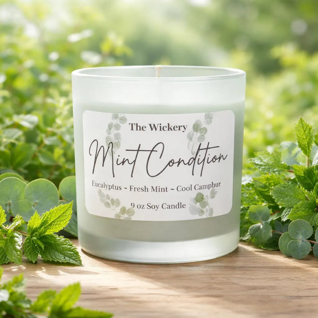Eucalyptus Mint Soy Candle | Fresh Clean Spa Fragrance (10 oz)