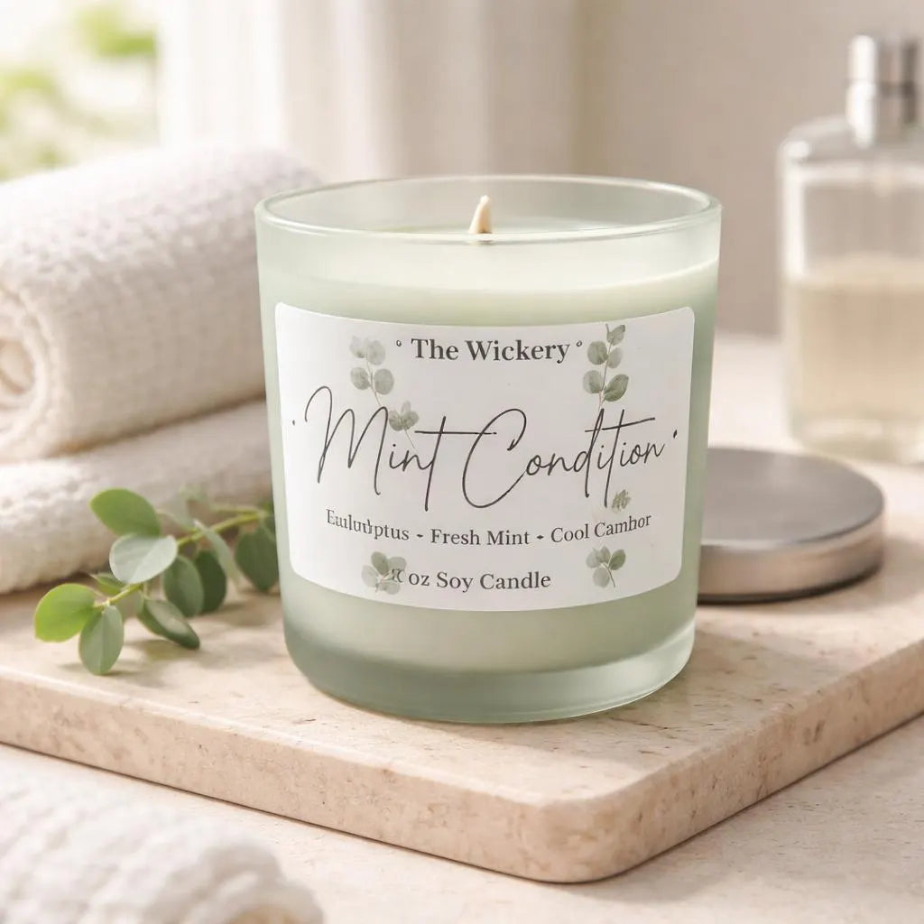 Eucalyptus Mint Soy Candle | Fresh Clean Spa Fragrance (10 oz)