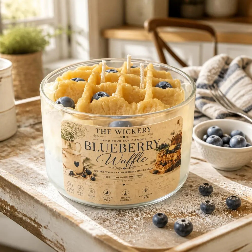 Blueberry Muffin Scented Candle: Hand-Poured Soy Coconut Wax