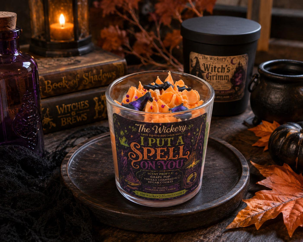 Halloween Spell Candle | Grape Pop, Vanilla Champagne, Sugar Cookie | 10 oz Coconut Soy