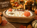 Pumpkin Pie Dough Bowl Candle: Wood Wick, Soy-Coconut Wax, Fall Centerpiece