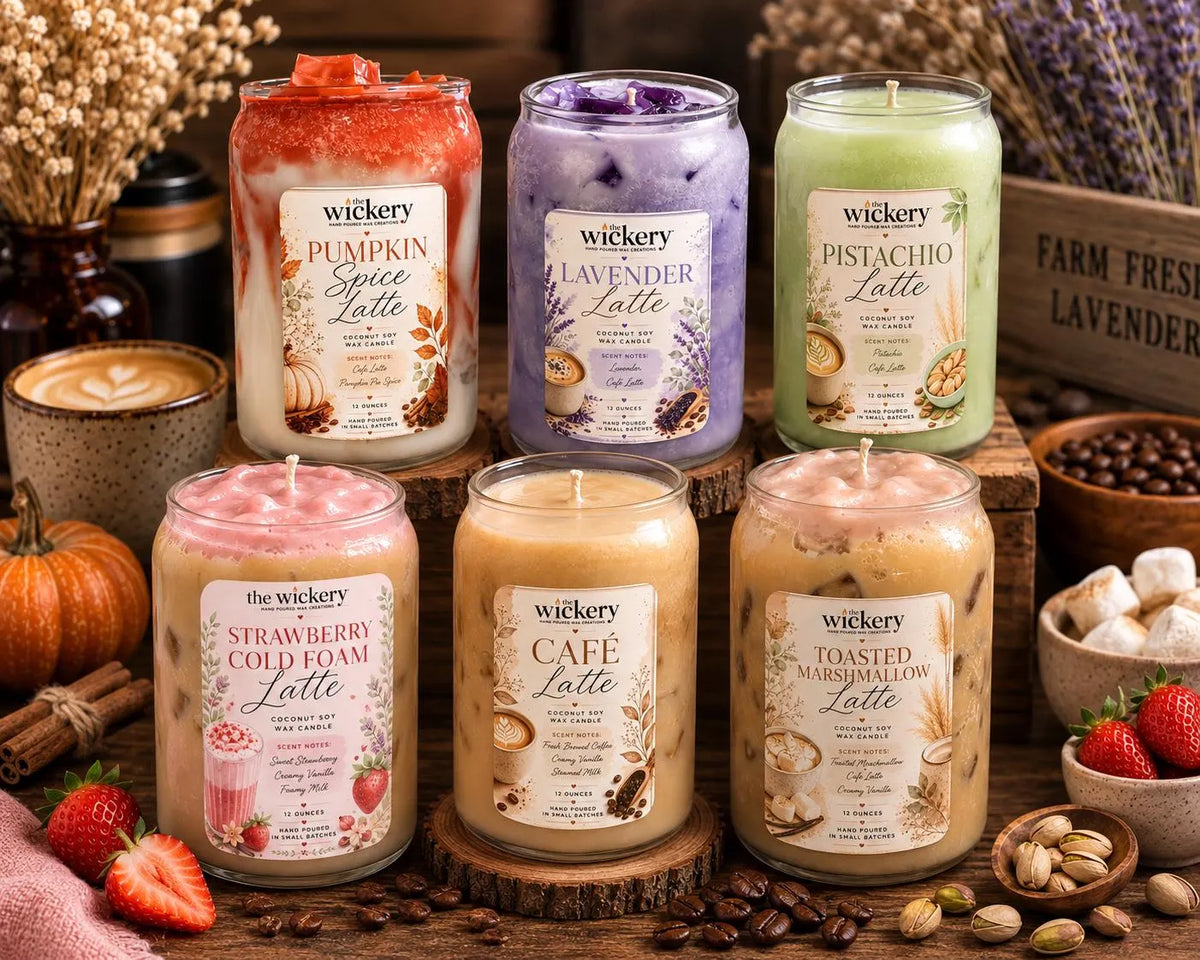 Handmade Coconut Soy Latte Candles, Iced Latte Appearance, Coffee Lover Gift