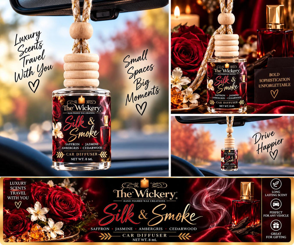 The Wickery Car Diffuser | 8 mL Hanging Fragrance