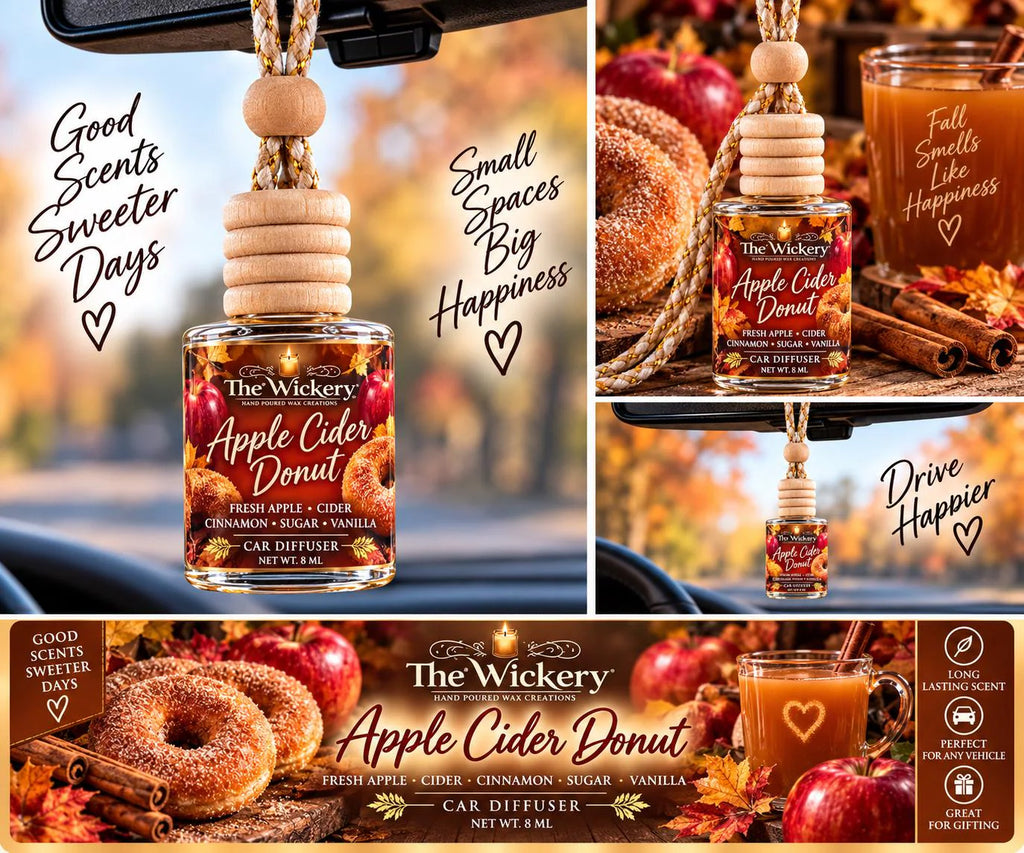 The Wickery Car Diffuser | 8 mL Hanging Fragrance