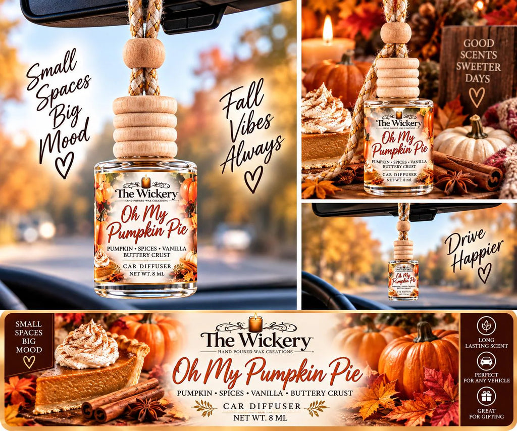 The Wickery Car Diffuser | 8 mL Hanging Fragrance