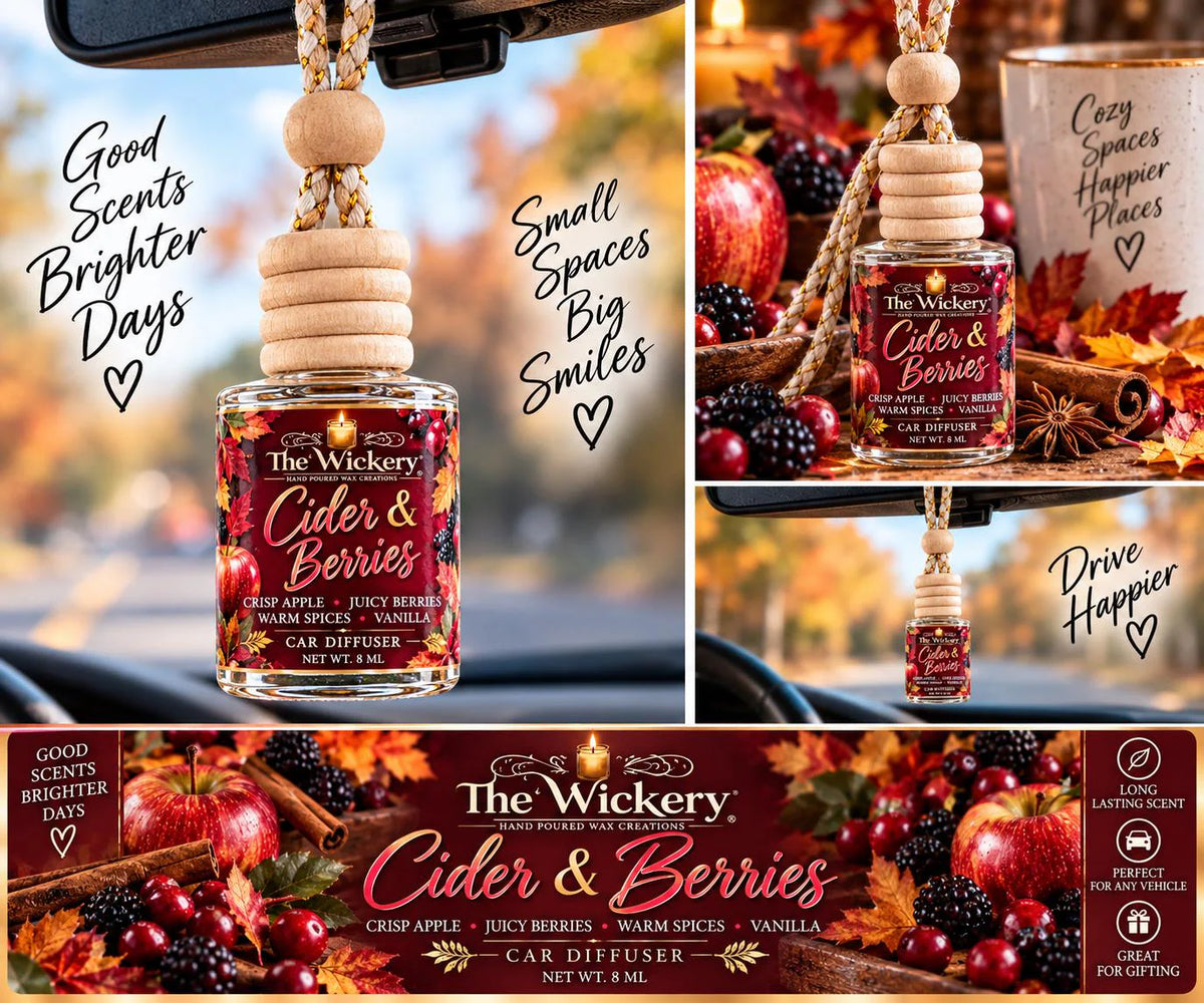 The Wickery Car Diffuser | 8 mL Hanging Fragrance